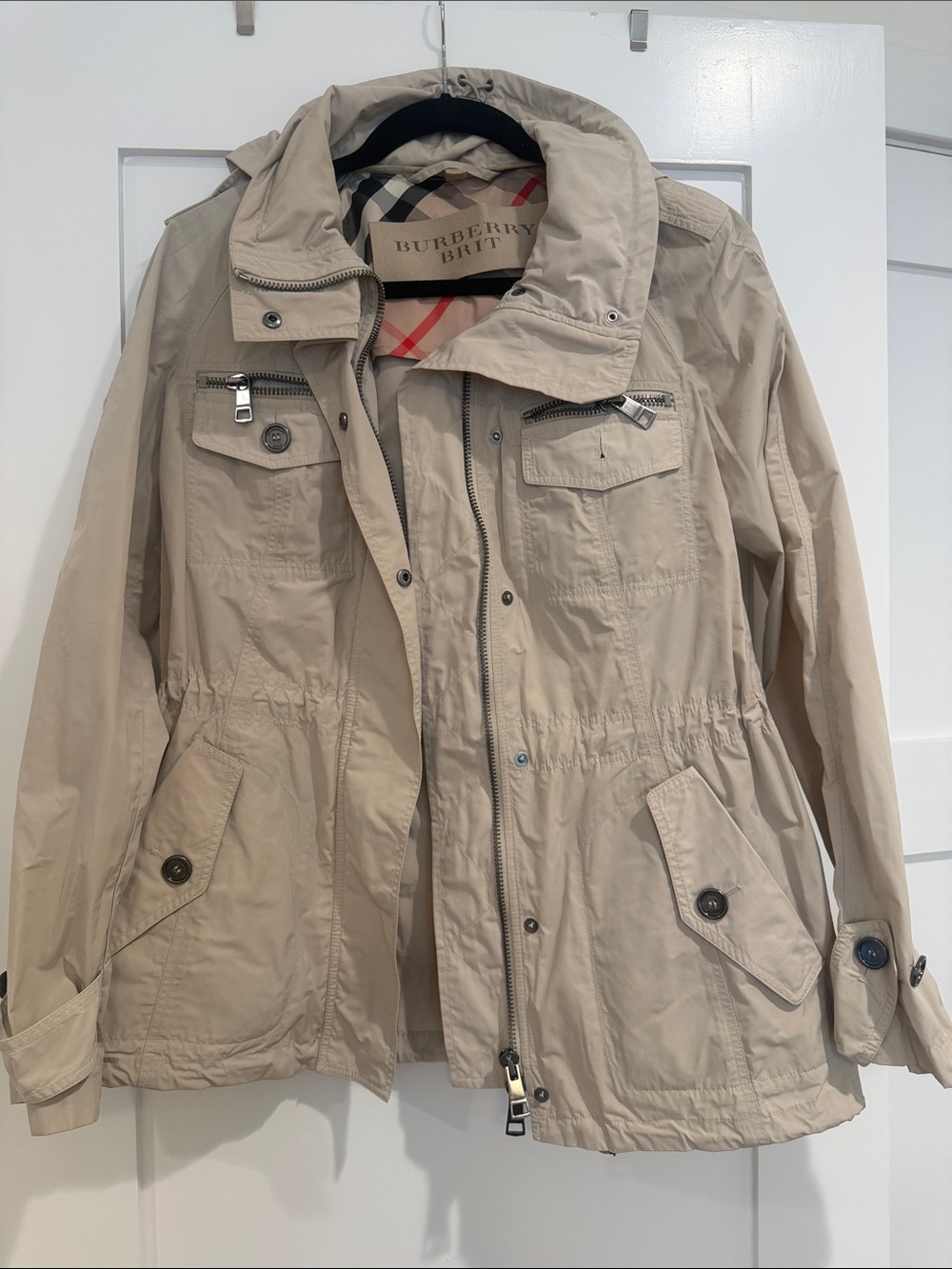 Burberry Tan Utility Rain Jacket
